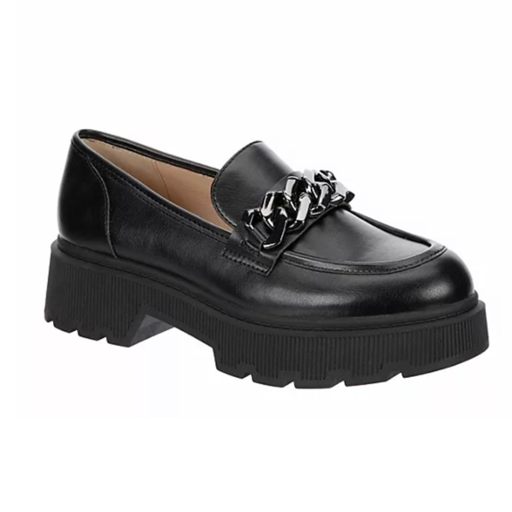 Limelight Black Chunky Loafers